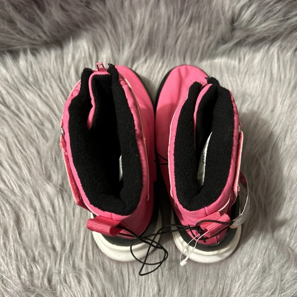 Wonder Nation Snow Boots Girls Size 13 Pink Front Zip Winter‎ Shoes Ankle Boots